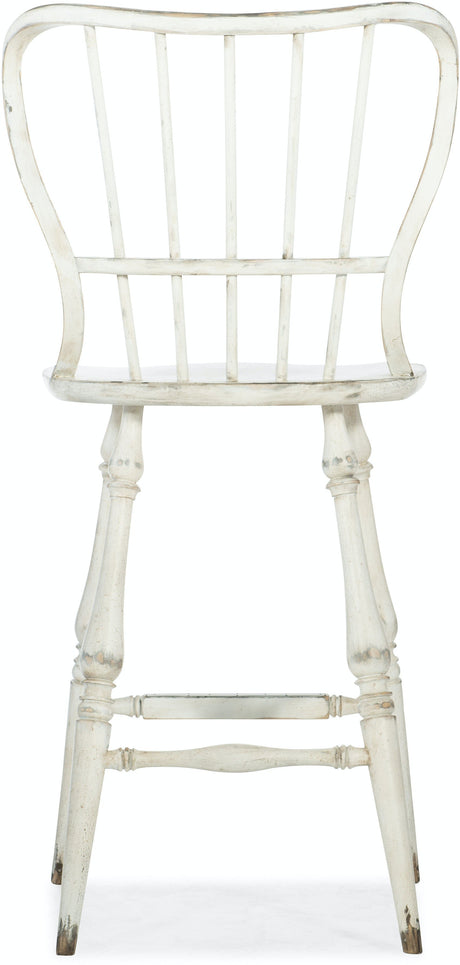 Ciao Bella Spindle Back Bar Stool-White