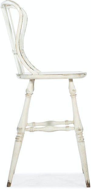 Ciao Bella Spindle Back Bar Stool-White