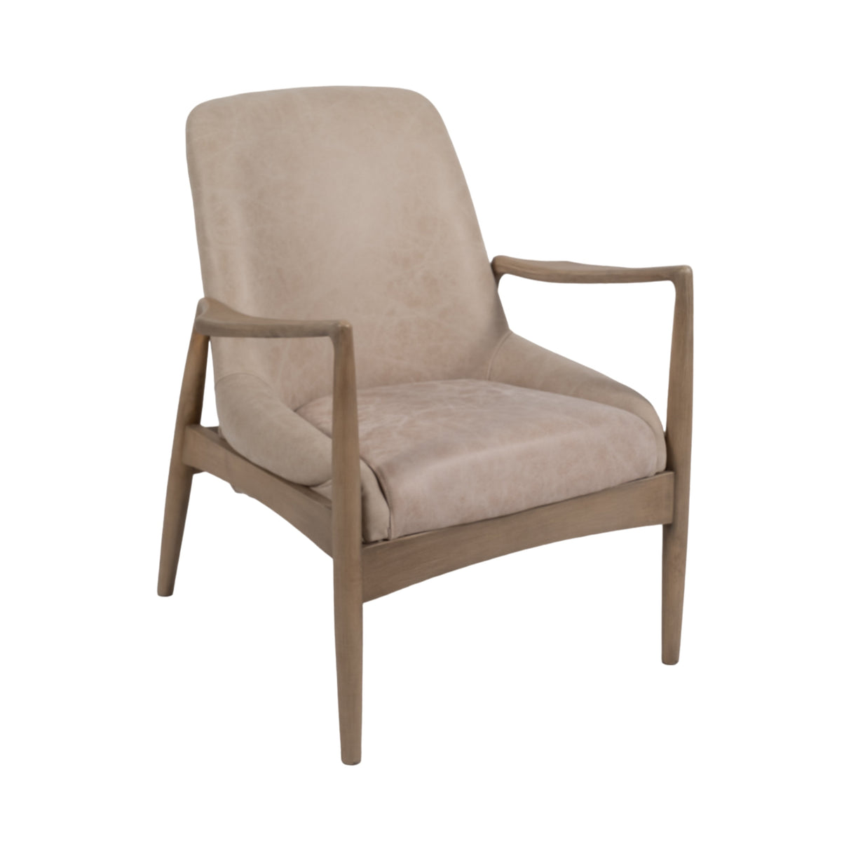 32" Bennati Leather Accent Chair, Tan