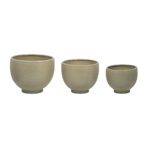 DEMPSEY GREEN PLANTERS - SET OF 3