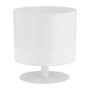 Ec Metal,10",flat Round Base Planter,white