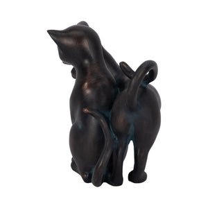 7" Cuddling Cats, Bronze