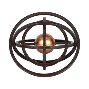 10" Armillary Orb, Black/gold