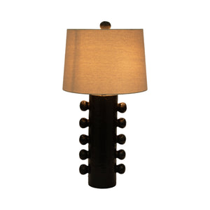 31" Tall Knobby Table Lamp, Black