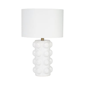 Ceramic 22" Bubble Table Lamp, White