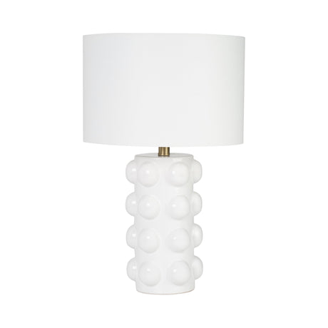 Ceramic 22" Bubble Table Lamp, White