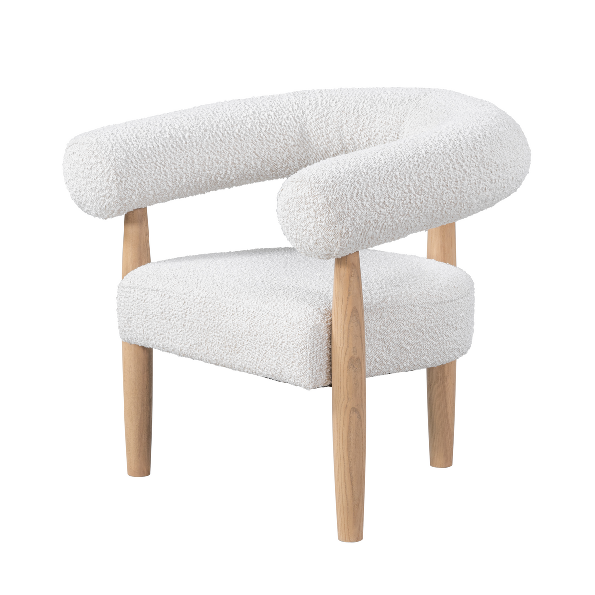 Snow Linen Beige Accent Chair