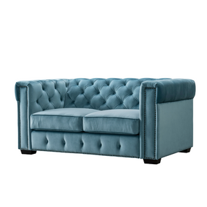 Aurora Cyan Loveseat