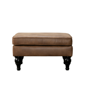 Benjamín Brown Accent Chair + Ottoman