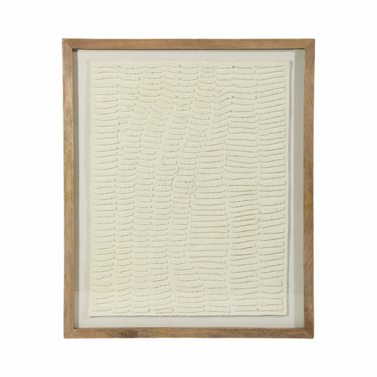 29X35 PAPER MACHE WALL ART FRAMED GLASS, GRAY