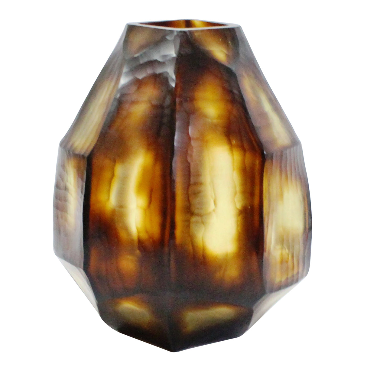 10" Tioga Small Brown Glass Vase