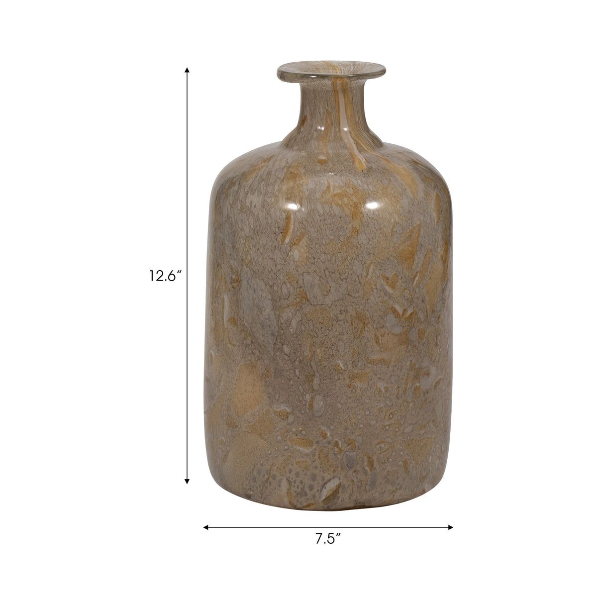 12" Foley Small Glass Bottle