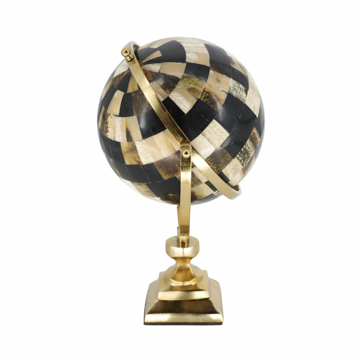 14"h Globe, Brown/gold