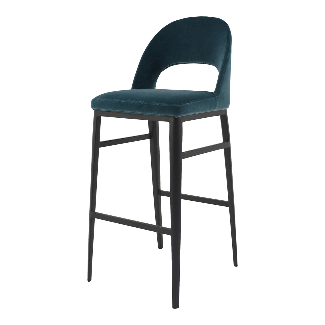 Roger Barstool Teal Velvet