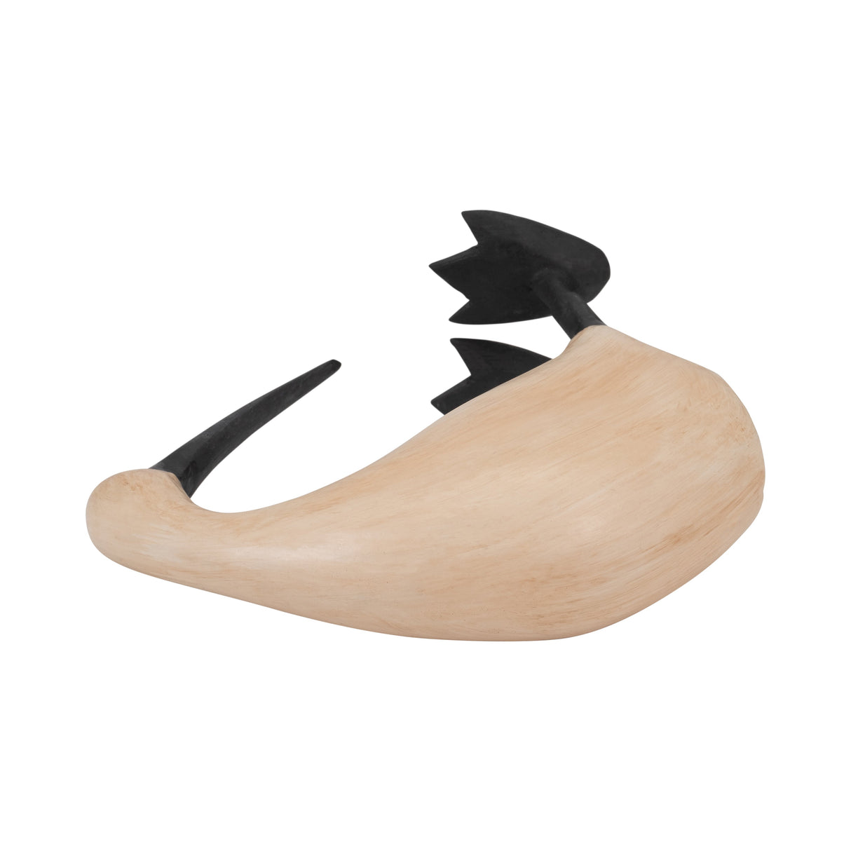 Wood, 7" Kiwi Bird W/ Black Legs, Natural