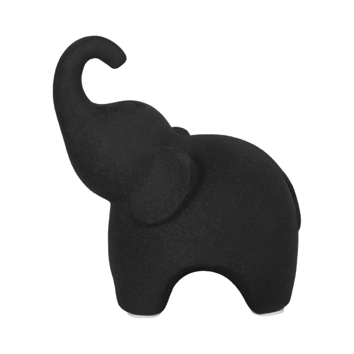 8" Elephant With Rough Texture, Black