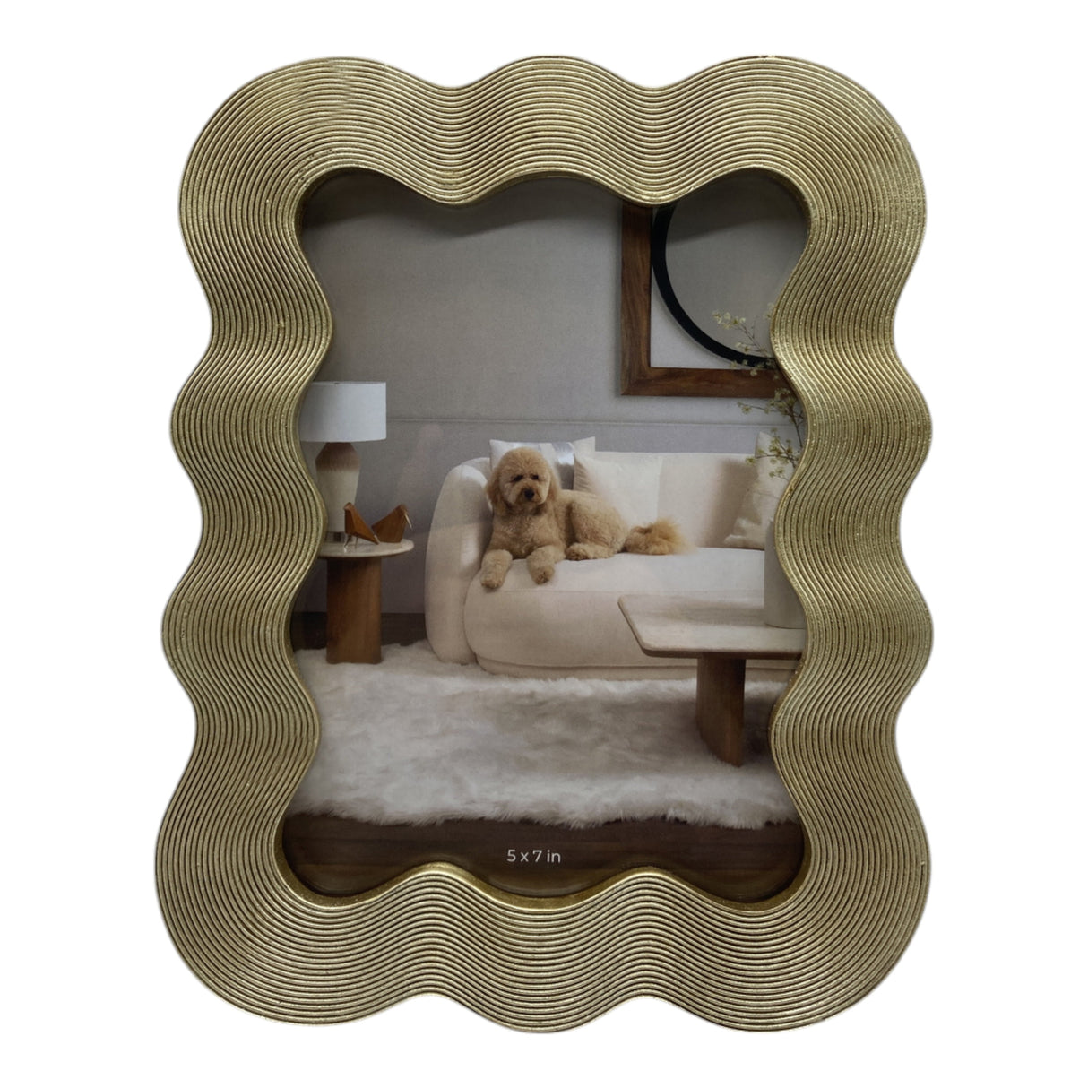 5x7" Squiggle Photo Frame, Gold