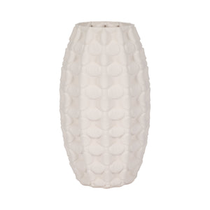 15" Alexander 3d Printed Vase, Ivory/beige