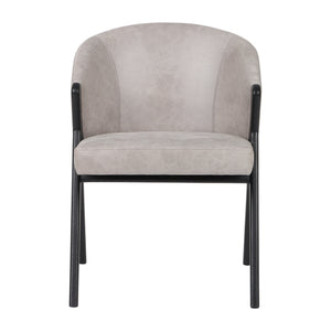 31" Astra Suede Wood Accent Chair, Ivory