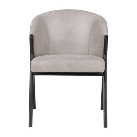 31" Astra Suede Wood Accent Chair, Ivory