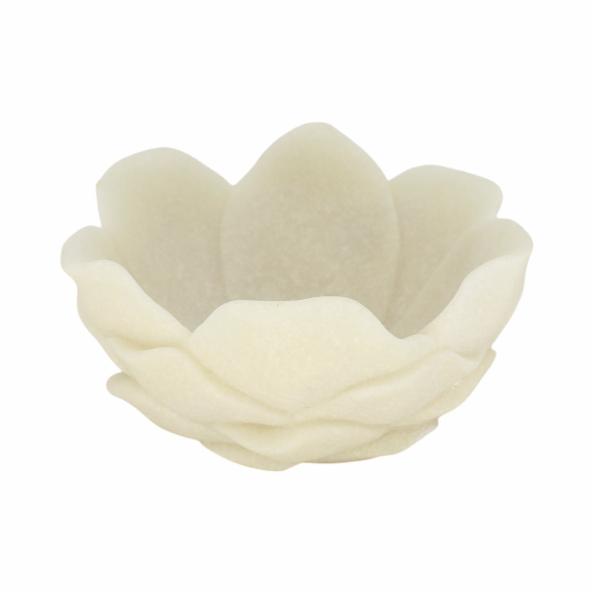 6" Zelen White Quartz Resin Flower Bowl