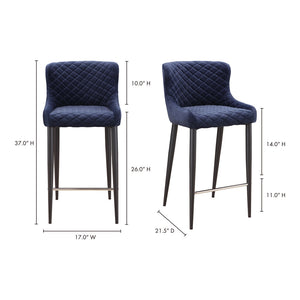 Etta Counter Stool Dark Blue