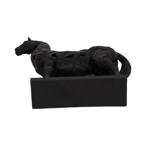 17" Horse Sculpture On Base, Black