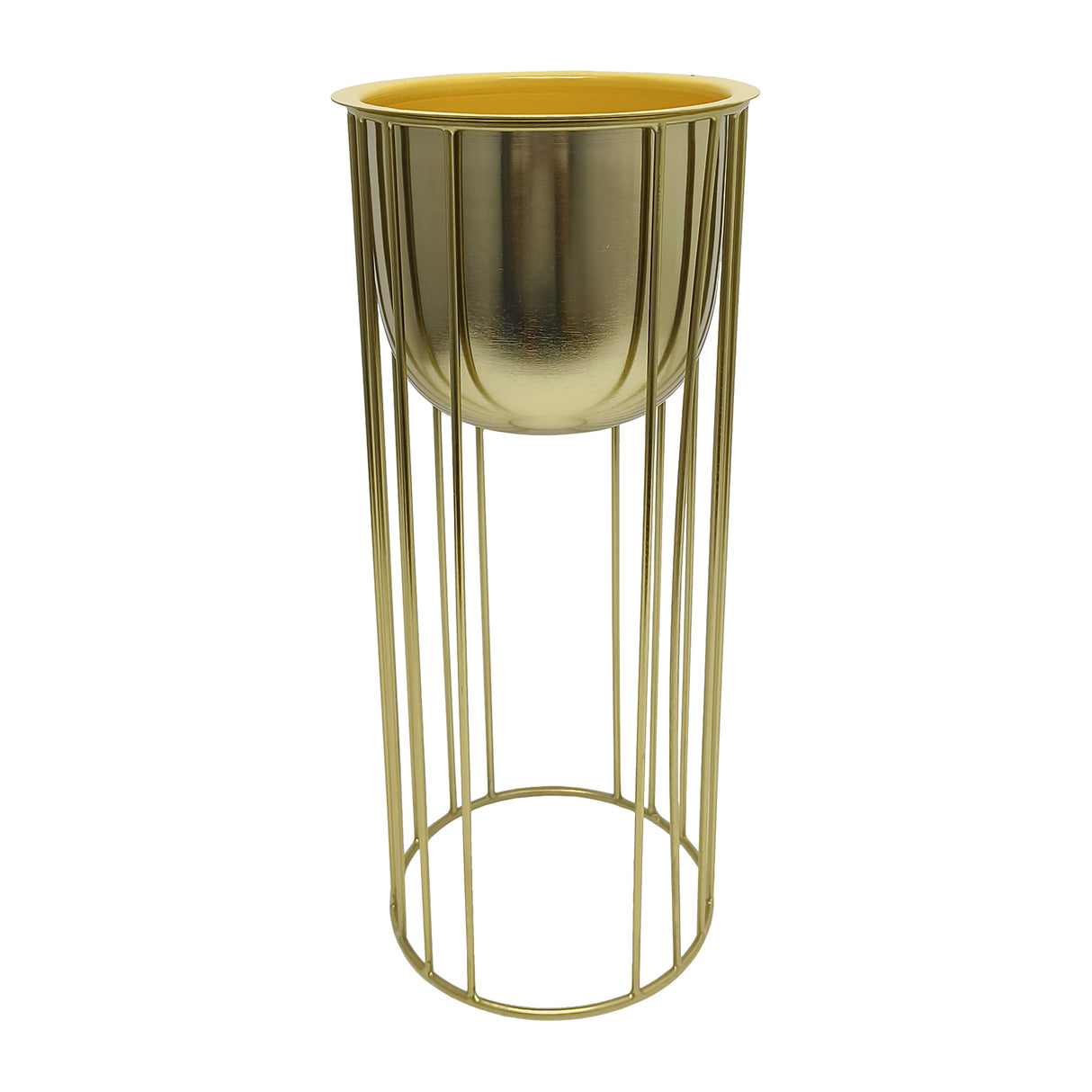 Metal, S/3 16/20/24" Raised Planters, Gold