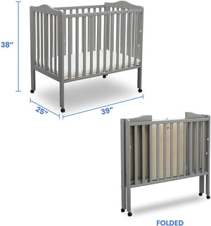 Portable Folding Crib with Mattress