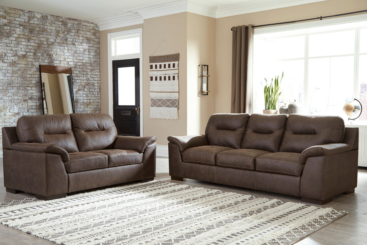 Maderla Brown Sofa Set 1