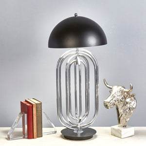 Metal 28" Art Deco Table Lamp,silver