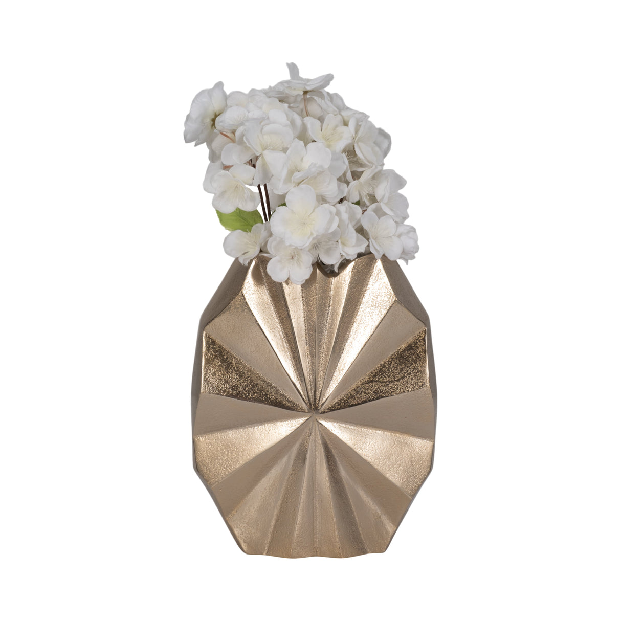 10" Udine Small Metal Vase, Gold