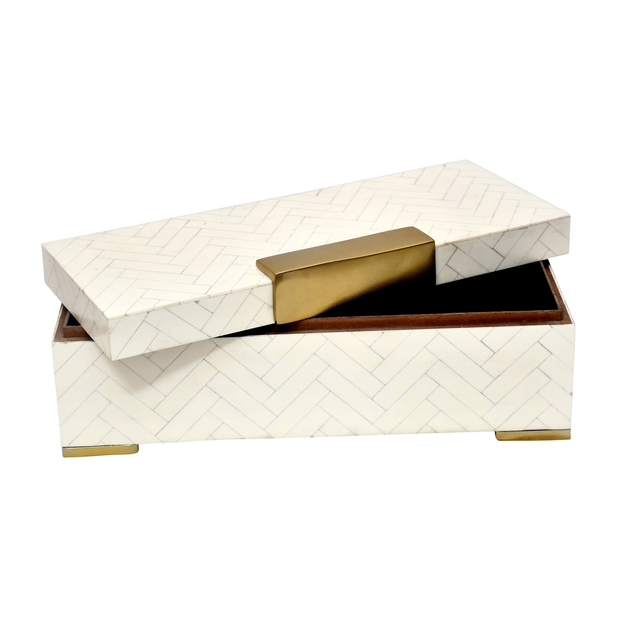 17x7" Carley Resin Box, Ivory