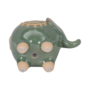 7" Elephant Planter, Green