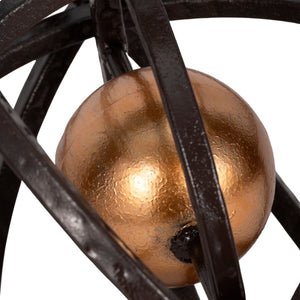 10" Armillary Orb, Black/gold