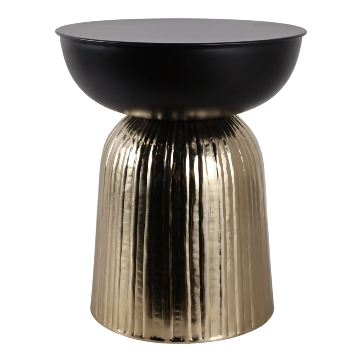 18" Tusayan Black And Gold Accent Table
