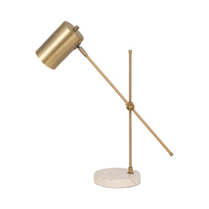 20" Zonda Travertine Table Lamp, Gold