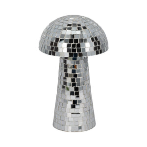 10" Mosaic Mushroom, Silver