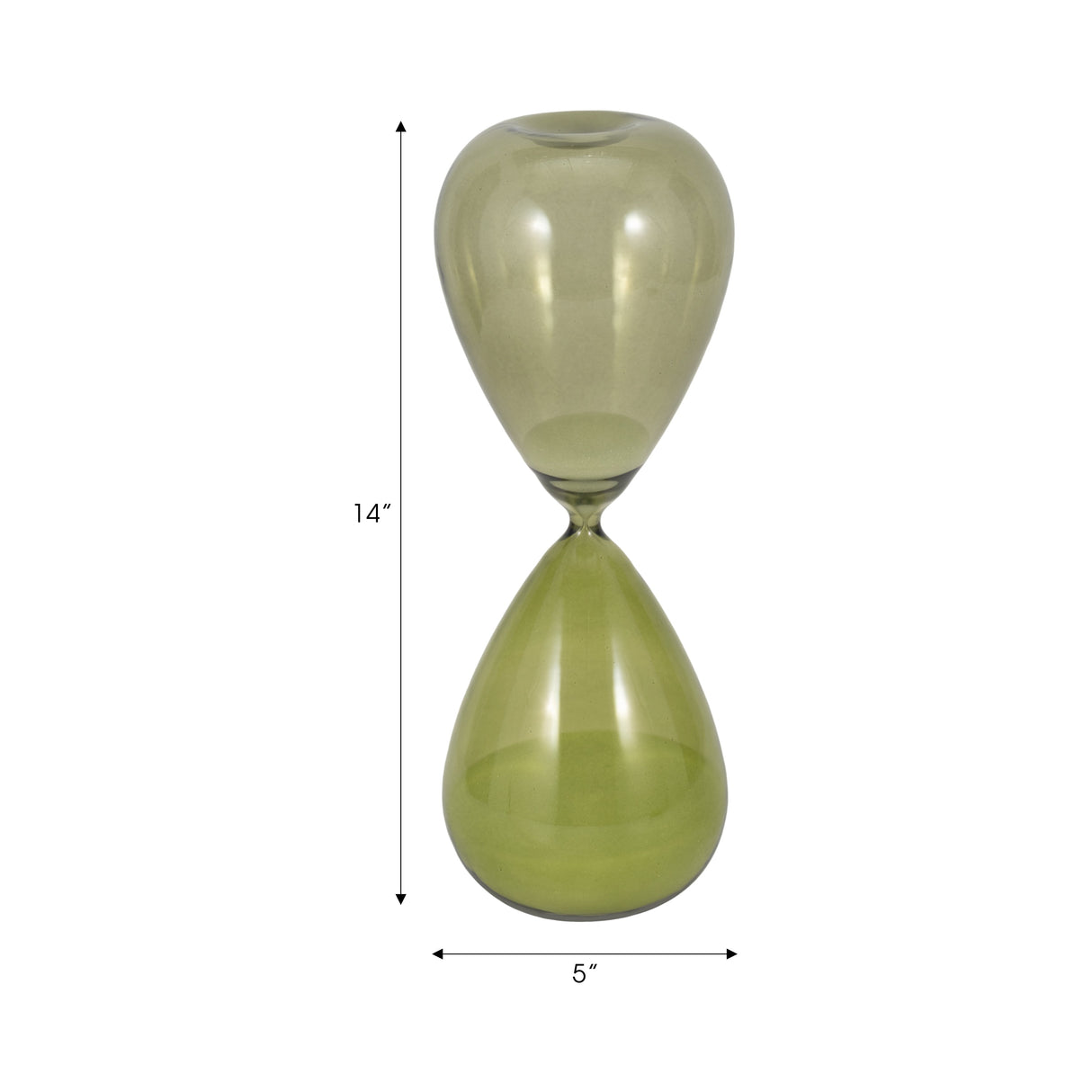 14" Roxie Large Green Hourglass