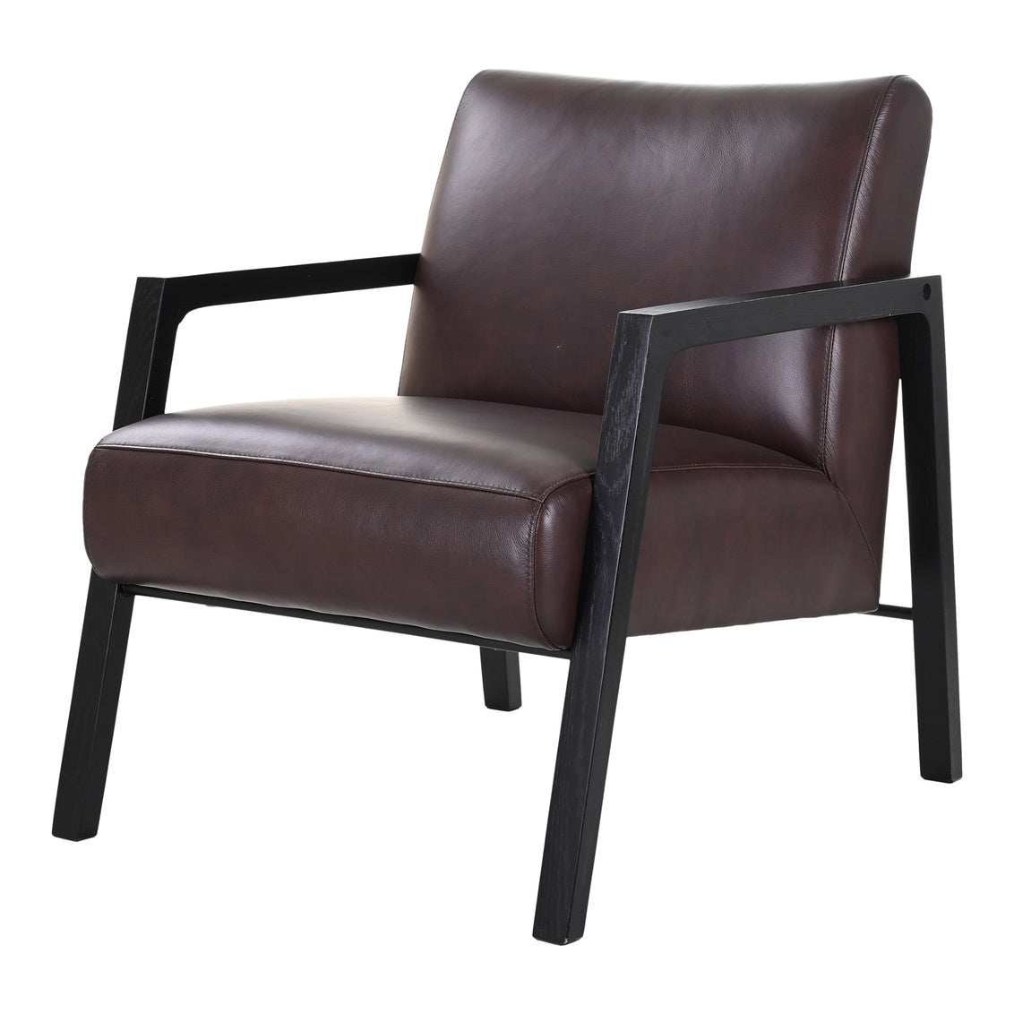 Fox Chair Charred Plum Leather