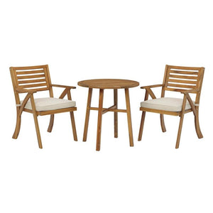 Vallerie Outdoor Chairs with Table Set (Set of 3)