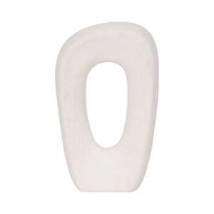 12" Tall Rough Open Cut-out Object, White