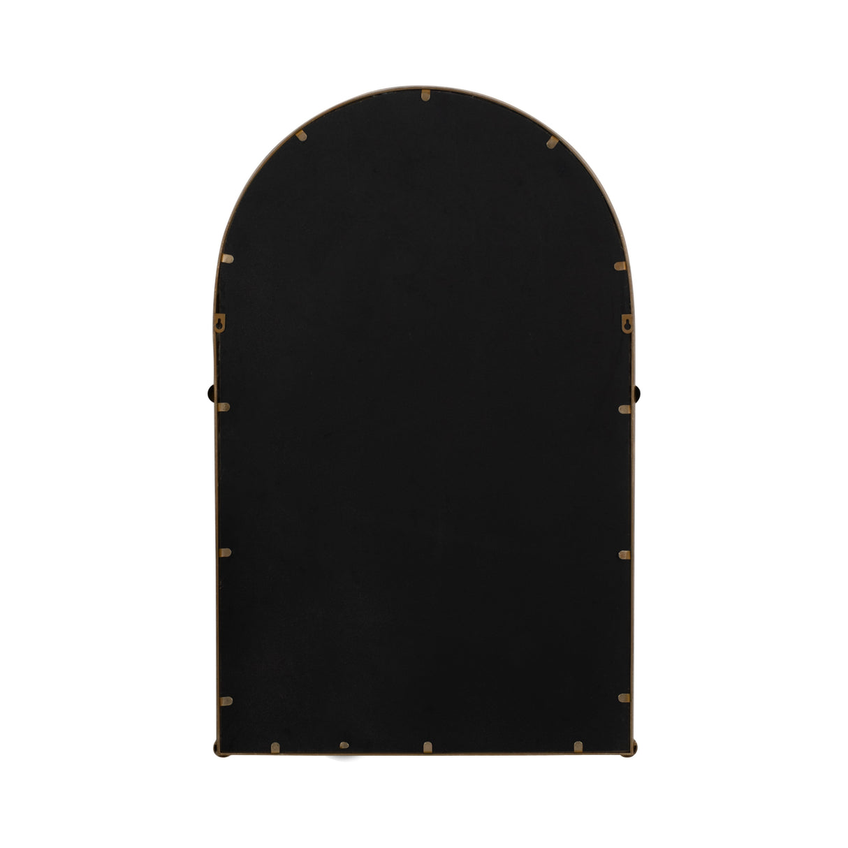 24x38 Arch Mirror With 4 Knobs, Gold