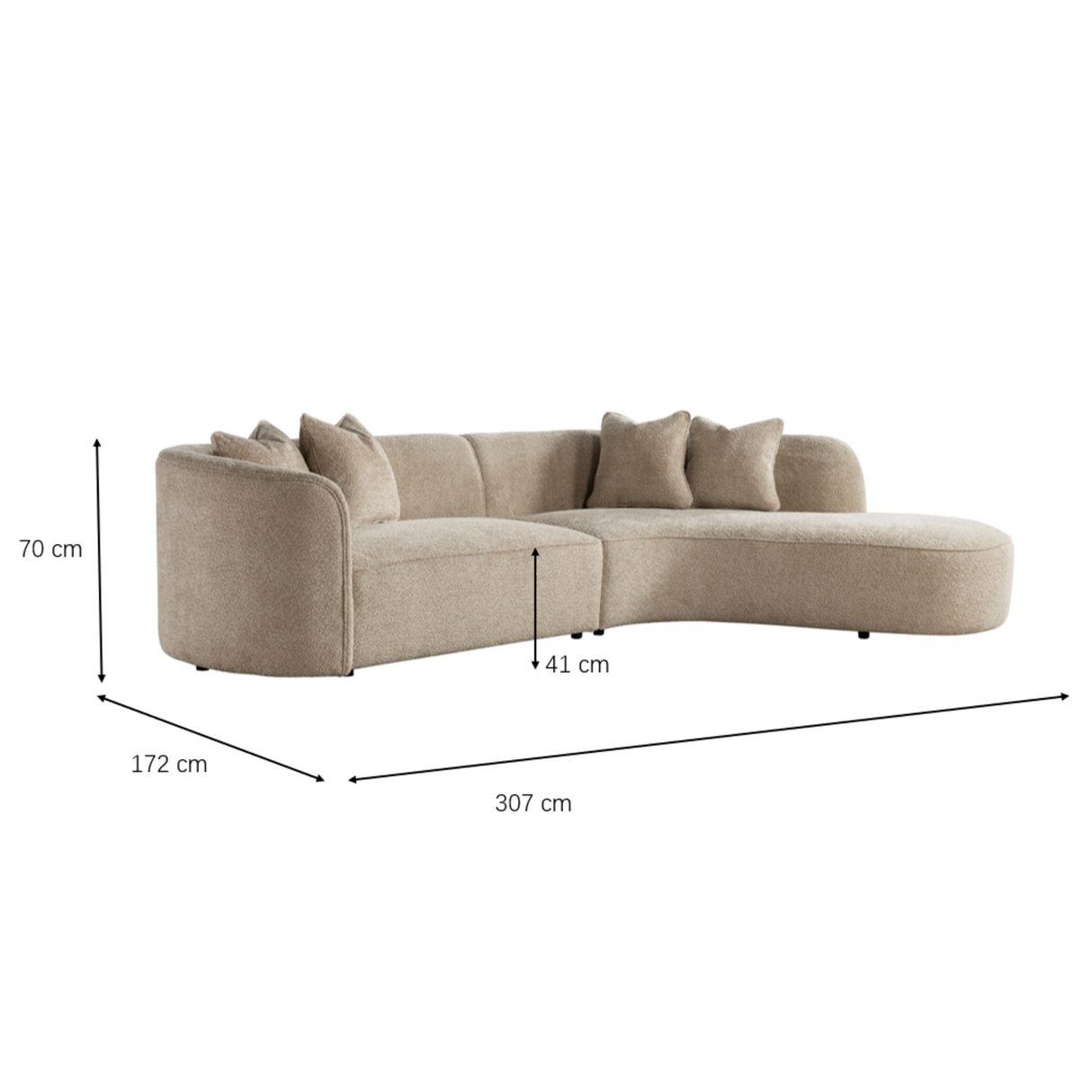 Raya Beige Living Room Set