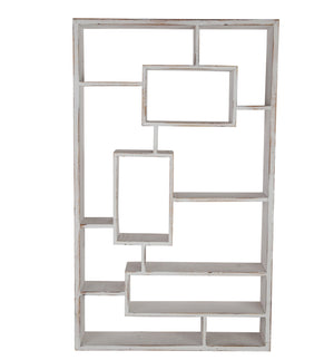 Wooden Multi-tier Wall Shelf, Whitewash