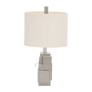 Resin 22" Blocks Table Lamp,gray