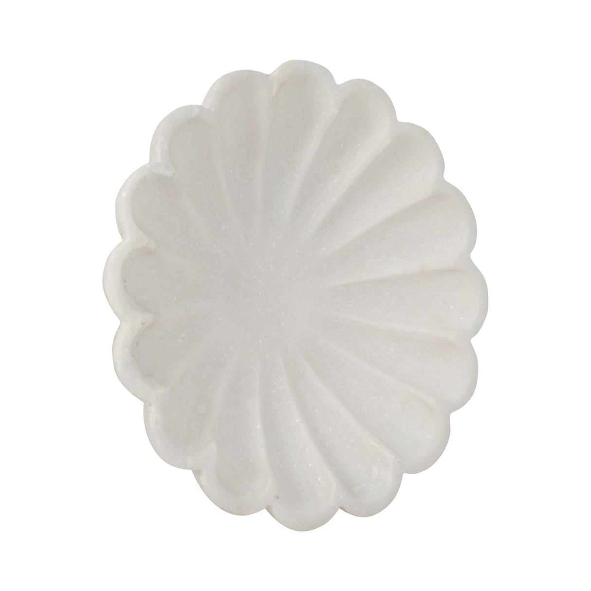 8" Hadara Marble Flower Tray, Tan