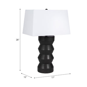 28" Totem Table Lamp, Black