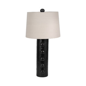 31" Tall Knobby Table Lamp, Black