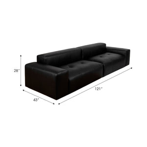 121" Lounge Ii Sofa, Black 2bx